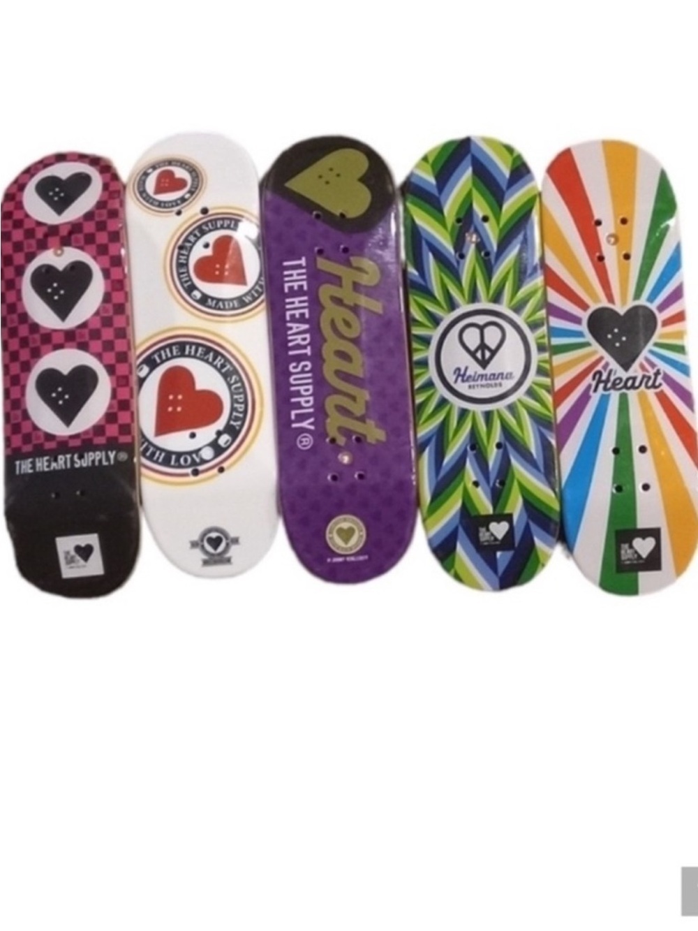 Tech Deck Heart Supply Mini Skateboard Decks - Multicolor Set of 5